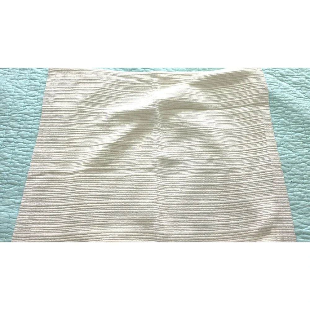 West Elm Cotton Ribbed Textured Cream Pillow Cover 20x20 NWoT
